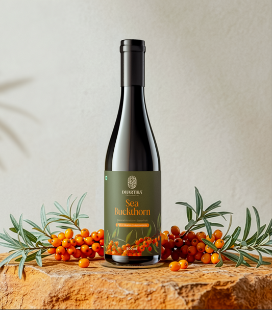 Sea Buckthorn Juice benefits — skin glow, immunity boost, rich in antioxidants, daily wellness