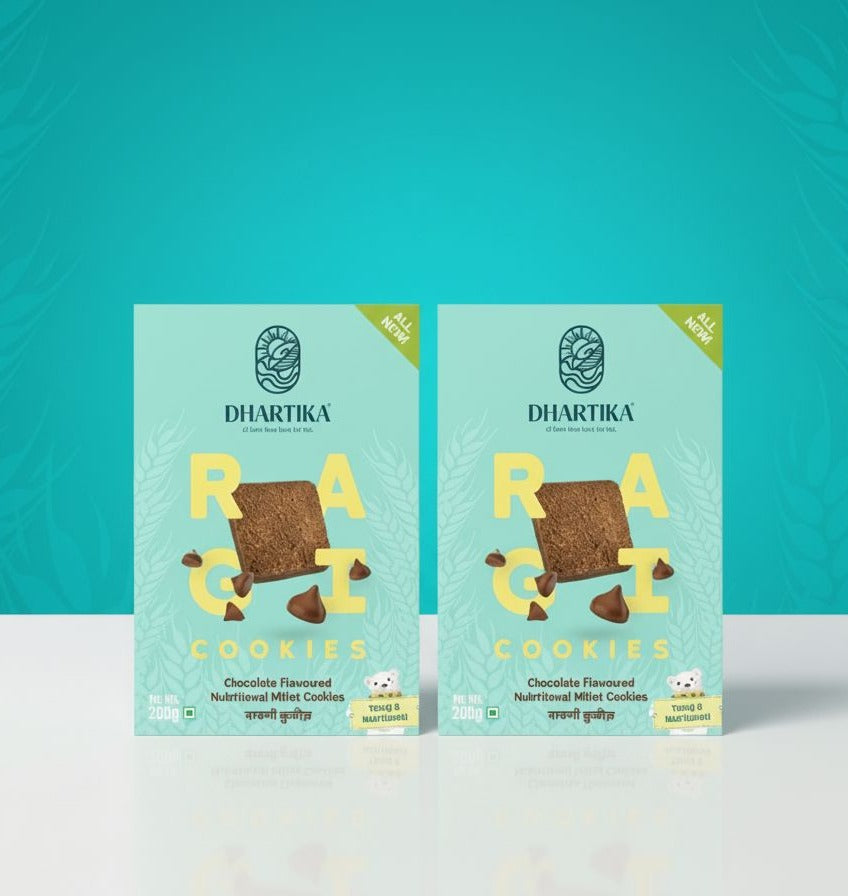 ⁠DhartiKa Chocolate Ragi Cookies Pack of 2