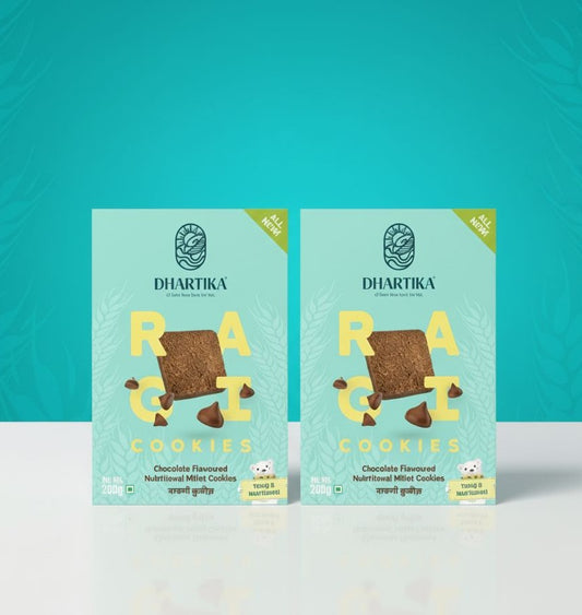 ⁠DhartiKa Chocolate Ragi Cookies Pack of 2