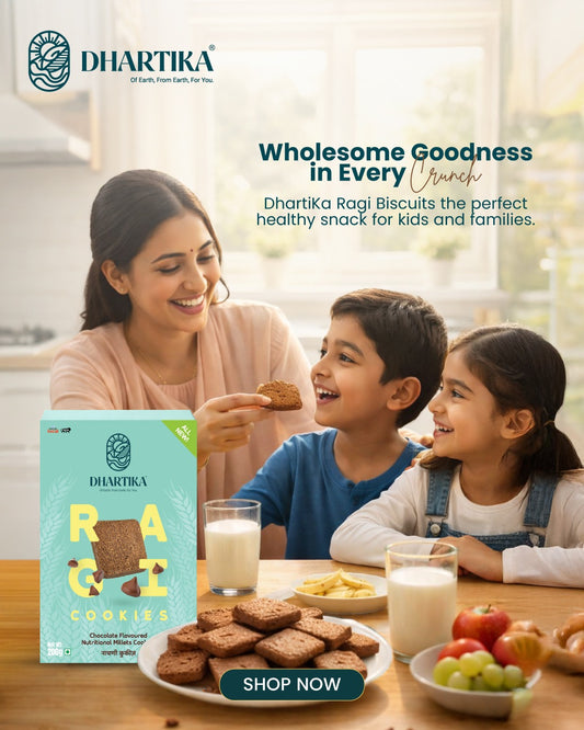 DhartiKa Chocolate Ragi Cookies