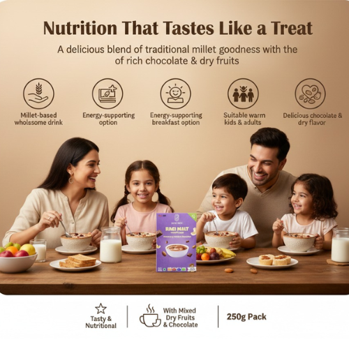DhartiKa Dry Fruits with Chocolate Ragi Malt