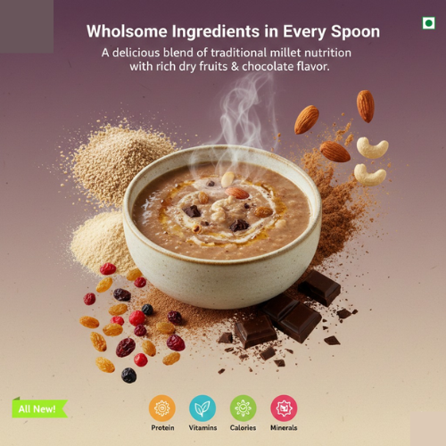 DhartiKa Dry Fruits with Chocolate Ragi Malt